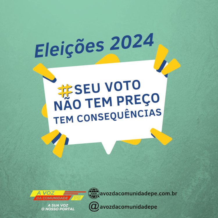 Campanha de conscientização política sobre importância do voto para as eleições municipais de 2024